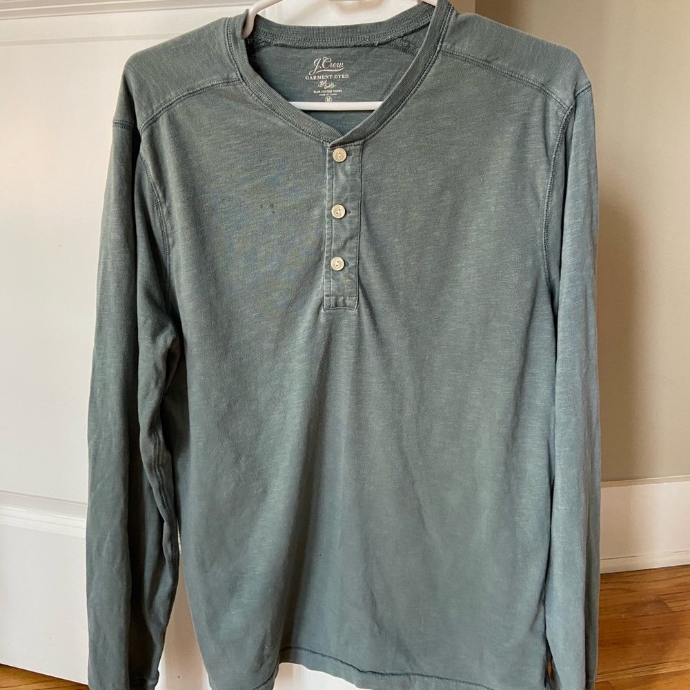 J Crew Garment-dyed cotton henley